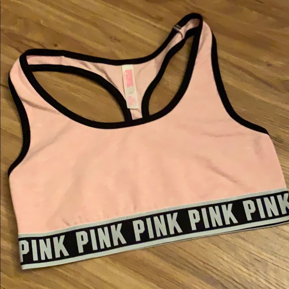 Pink logo bra